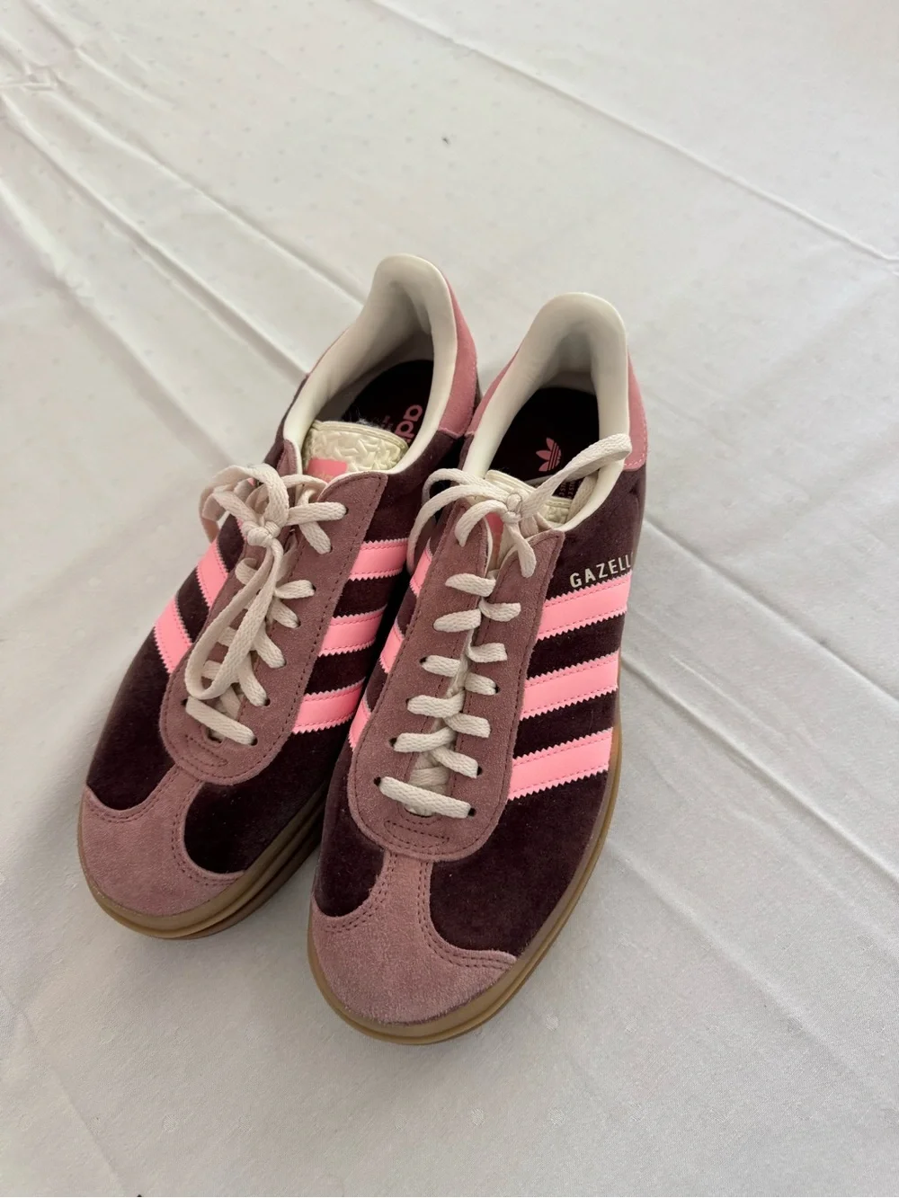 adidas Brand New Gazelle Bold Brown and Pink